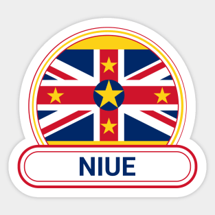 Niue Country Badge - Niue Flag Sticker